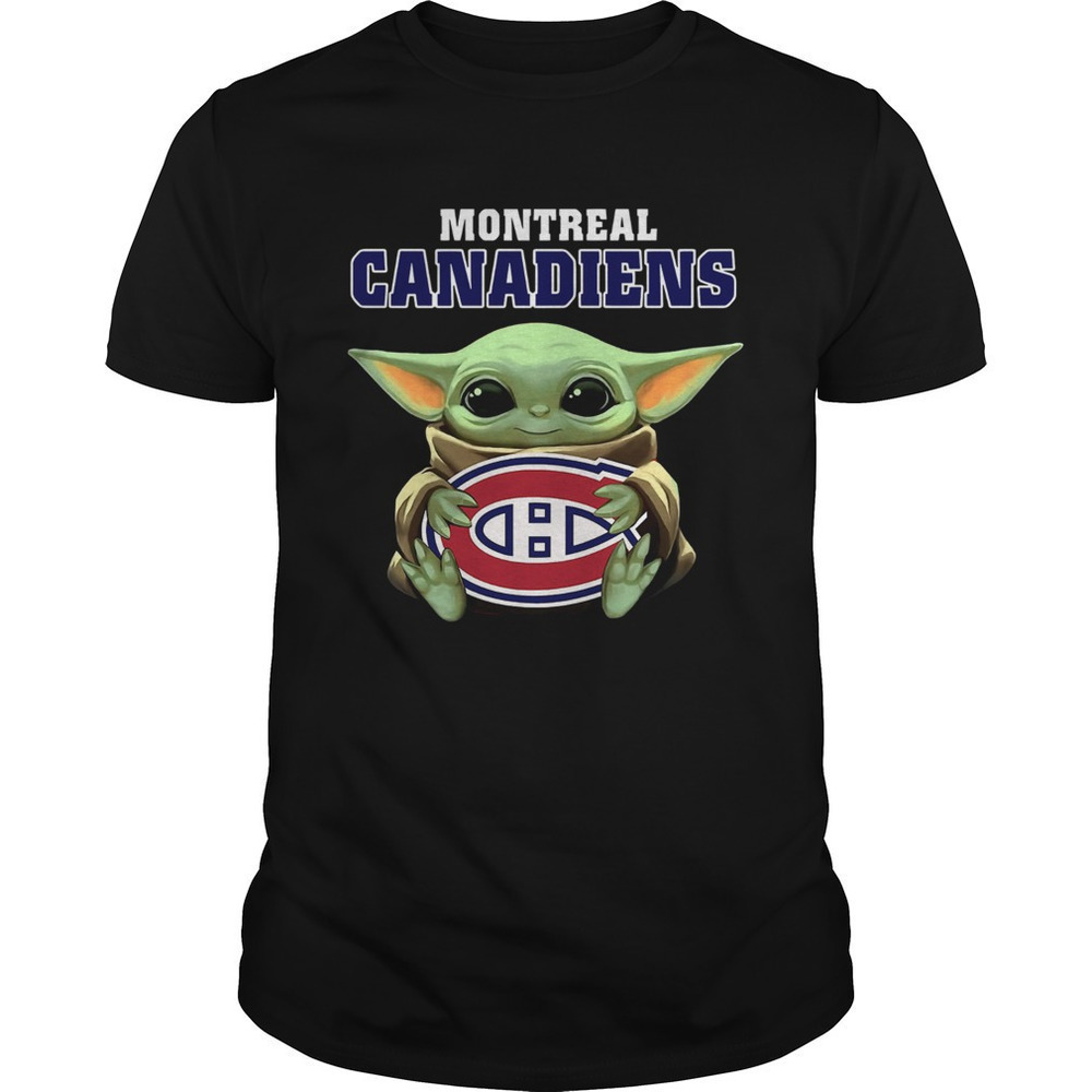 Baby Yoda Hug Montreal Canadiens Hockey Mashup Unisex T-Shirt